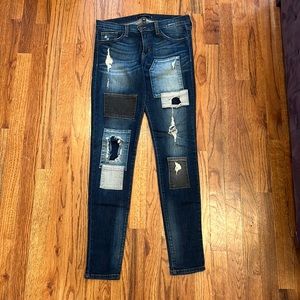 Flying Monkey patched jeans in perfect condition